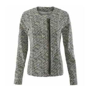 Cabi Women's Cliffside Moto Jacket #5099 Black Graphic Print M